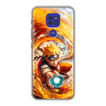 Силиконовый чехол на Motorola Moto E7 Plus с принтом Аниме Наруто Naruto