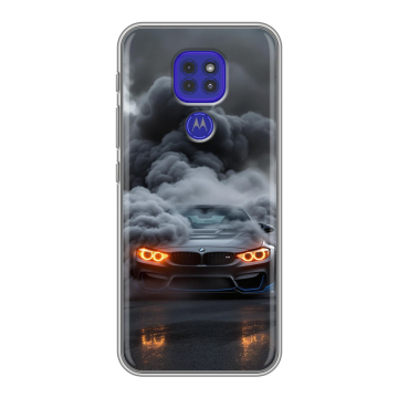 Силиконовый чехол на Motorola Moto E7 Plus с принтом BMW БМВ Силиконовый чехол на Motorola Moto E7 Plus с принтом BMW БМВ
