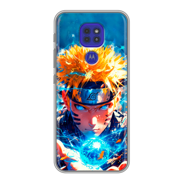Силиконовый чехол на Motorola Moto E7 Plus с принтом Аниме Наруто Naruto