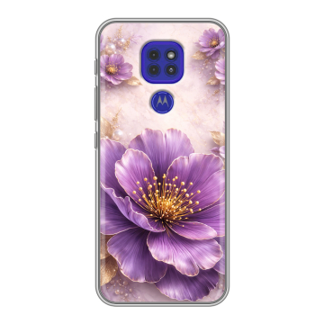 Силиконовый чехол на Motorola Moto E7 Plus с принтом женский