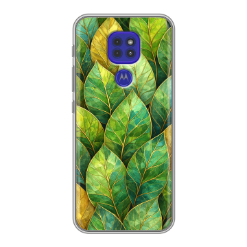 Силиконовый чехол на Motorola Moto E7 Plus с принтом женский