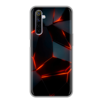 Силиконовый противоударный чехол на Realme 6S с принтом Яркие абстракции Силиконовый противоударный чехол на Realme 6S с принтом Яркие абстракции
