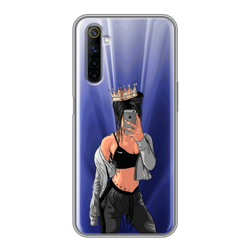 Силиконовый противоударный чехол на Realme 6S с принтом Женские принты Силиконовый противоударный чехол на Realme 6S с принтом Женские принты