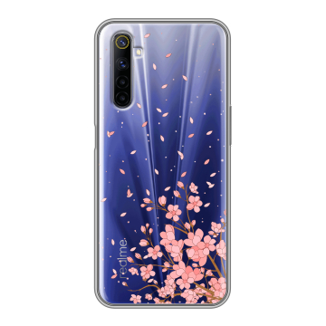 Силиконовый противоударный чехол на Realme 6S с принтом Ветка сакуры