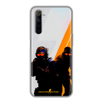 Силиконовый противоударный чехол на Realme 6S с принтом Контер страйк Counter strike