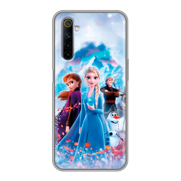 Силиконовый противоударный чехол на Realme 6S с принтом Холодное сердце Frozen