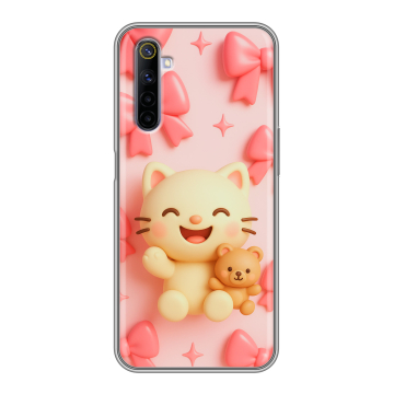 Силиконовый противоударный чехол на Realme 6S с принтом для девочек