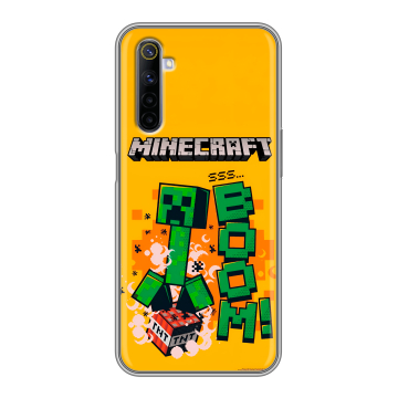 Силиконовый противоударный чехол на Realme 6S с принтом Майнкрафт Minecraft