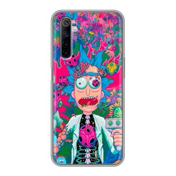 Силиконовый противоударный чехол на Realme 6S с принтом Рик и Морти Rick Morty