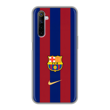 Силиконовый противоударный чехол на Realme 6S с принтом Барселона Barcelona