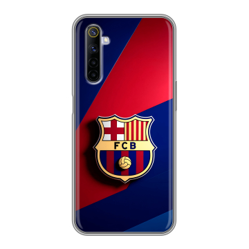 Силиконовый противоударный чехол на Realme 6S с принтом Барселона Barcelona