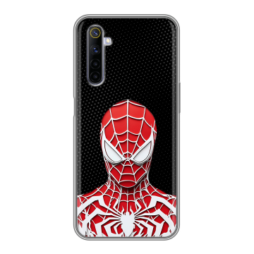 Силиконовый противоударный чехол на Realme 6S с принтом человек паук spiderman