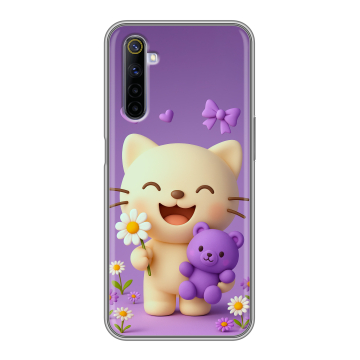 Силиконовый противоударный чехол на Realme 6S с принтом для девочек
