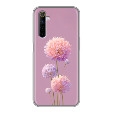 Силиконовый противоударный чехол на Realme 6S с принтом Цветы Силиконовый противоударный чехол на Realme 6S с принтом Цветы