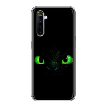 Силиконовый противоударный чехол на Realme 6S с принтом Как приручить дракона