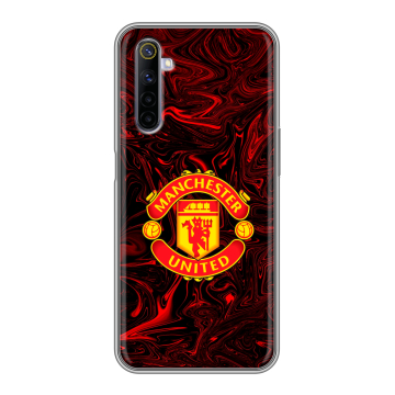 Силиконовый противоударный чехол на Realme 6S с принтом Manchester United Силиконовый противоударный чехол на Realme 6S с принтом Manchester United
