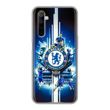 Силиконовый противоударный чехол на Realme 6S с принтом Chelsea Челси Силиконовый противоударный чехол на Realme 6S с принтом Chelsea Челси