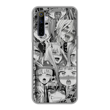 Силиконовый противоударный чехол на Realme 6S с принтом Ahegao Ахегао Аниме Силиконовый противоударный чехол на Realme 6S с принтом Ahegao Ахегао Аниме
