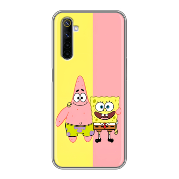 Силиконовый противоударный чехол на Realme 6S с принтом Спанч боб Спанчбоб