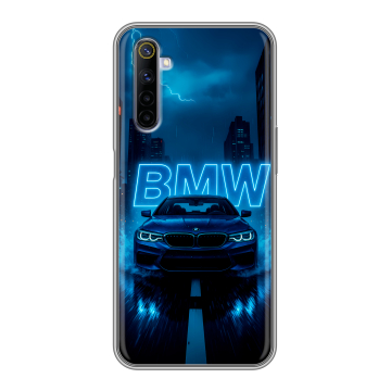 Силиконовый противоударный чехол на Realme 6S с принтом BMW БМВ Силиконовый противоударный чехол на Realme 6S с принтом BMW БМВ