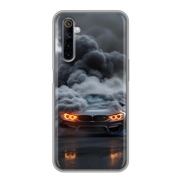 Силиконовый противоударный чехол на Realme 6S с принтом BMW БМВ Силиконовый противоударный чехол на Realme 6S с принтом BMW БМВ