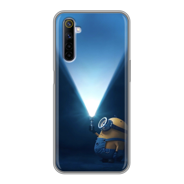 Силиконовый противоударный чехол на Realme 6S с принтом Миньоны