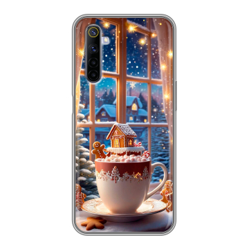 Силиконовый противоударный чехол на Realme 6S с принтом Новый год Силиконовый противоударный чехол на Realme 6S с принтом Новый год