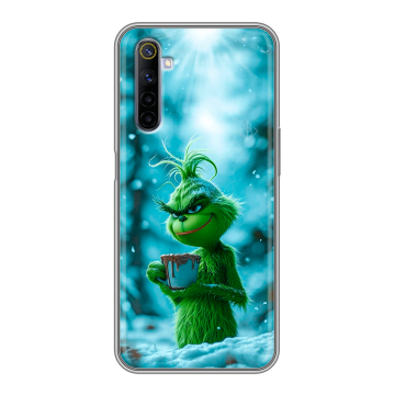 Силиконовый противоударный чехол на Realme 6S с принтом Новый год гринч Силиконовый противоударный чехол на Realme 6S с принтом Новый год гринч