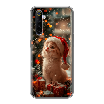 Силиконовый противоударный чехол на Realme 6S с принтом Новый год Силиконовый противоударный чехол на Realme 6S с принтом Новый год