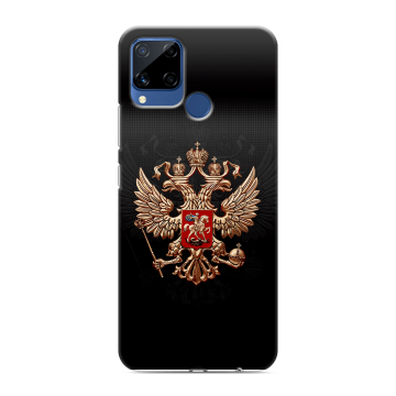 Силиконовый чехол на Realme C15 с принтом Герб России Силиконовый чехол на Realme C15 с принтом Герб России