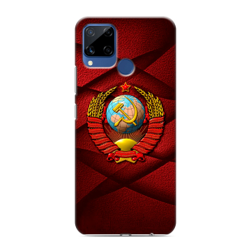 Силиконовый чехол на Realme C15 с принтом Герб СССР Силиконовый чехол на Realme C15 с принтом Герб СССР