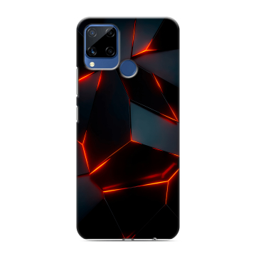 Силиконовый чехол на Realme C15 с принтом Яркие абстракции Силиконовый чехол на Realme C15 с принтом Яркие абстракции