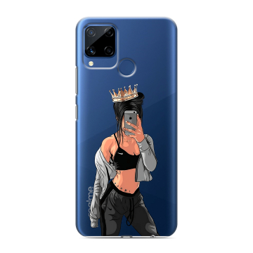 Силиконовый чехол на Realme C15 с принтом Женские принты Силиконовый чехол на Realme C15 с принтом Женские принты