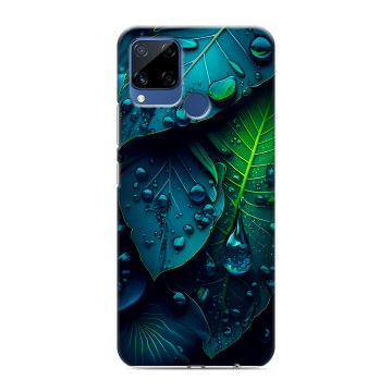 Силиконовый чехол на Realme C15 с принтом Листья Силиконовый чехол на Realme C15 с принтом Листья