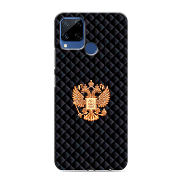 Силиконовый чехол на Realme C15 с принтом Герб России принт Силиконовый чехол на Realme C15 с принтом Герб России принт