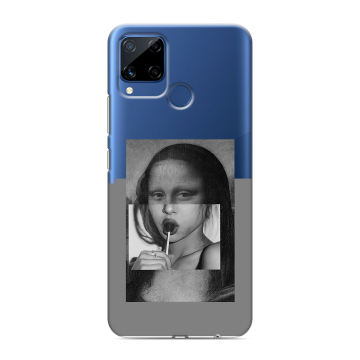 Силиконовый чехол на Realme C15 с принтом Мона Лиза Силиконовый чехол на Realme C15 с принтом Мона Лиза