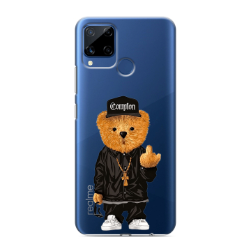 Силиконовый чехол на Realme C15 с принтом Плюшевый медведь Силиконовый чехол на Realme C15 с принтом Плюшевый медведь