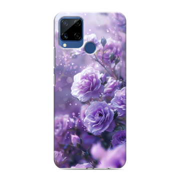 Силиконовый чехол на Realme C15 с принтом Розы цветы Силиконовый чехол на Realme C15 с принтом Розы цветы