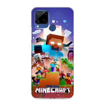 Силиконовый чехол на Realme C15 с принтом Майнкрафт Minecraft Силиконовый чехол на Realme C15 с принтом Майнкрафт Minecraft