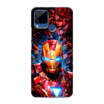 Силиконовый чехол на Realme C15 с принтом Железный человек Ironman Силиконовый чехол на Realme C15 с принтом Железный человек Ironman