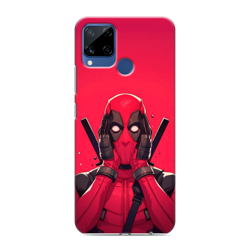 Силиконовый чехол на Realme C15 с принтом Дедпул Deadpool Силиконовый чехол на Realme C15 с принтом Дедпул Deadpool