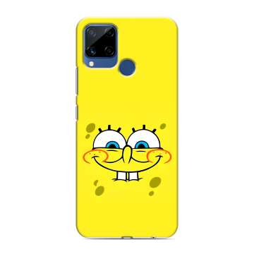 Силиконовый чехол на Realme C15 с принтом спанчбоб спанч боб