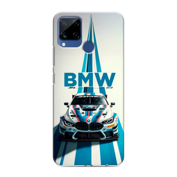 Силиконовый чехол на Realme C15 с принтом БМВ BMW Силиконовый чехол на Realme C15 с принтом БМВ BMW