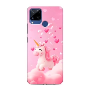 Силиконовый чехол на Realme C15 с принтом Единорог Силиконовый чехол на Realme C15 с принтом Единорог