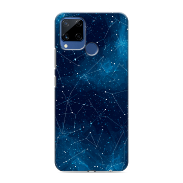 Силиконовый чехол на Realme C15 с принтом Космос звезды Силиконовый чехол на Realme C15 с принтом Космос звезды