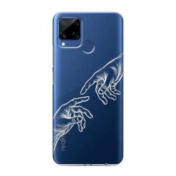 Силиконовый чехол на Realme C15 с принтом Сотворение мира Силиконовый чехол на Realme C15 с принтом Сотворение мира