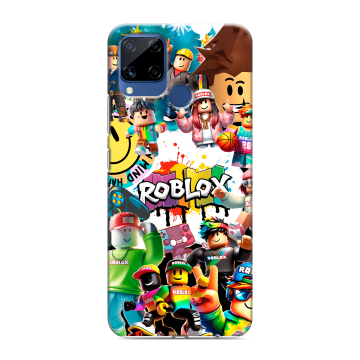 Силиконовый чехол на Realme C15 с принтом Roblox Роблокс Силиконовый чехол на Realme C15 с принтом Roblox Роблокс