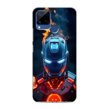 Силиконовый чехол на Realme C15 с принтом IronMan Железный человек Силиконовый чехол на Realme C15 с принтом IronMan Железный человек