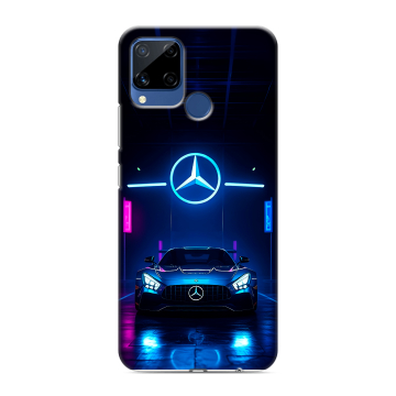 Силиконовый чехол на Realme C15 с принтом Mercedes Мерседес Силиконовый чехол на Realme C15 с принтом Mercedes Мерседес