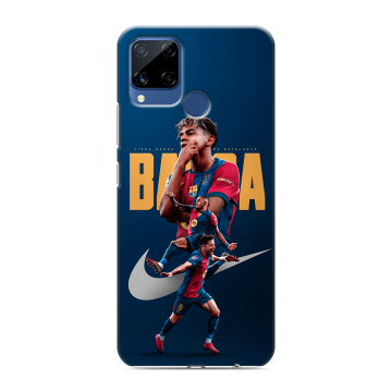 Силиконовый чехол на Realme C15 с принтом Барселона Barca Yamal Силиконовый чехол на Realme C15 с принтом Барселона Barca Yamal